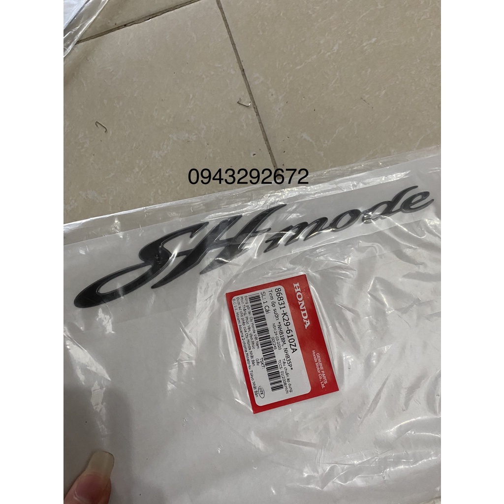Tem Chữ Nổi Sườn Sh Mode 2015 - 2019 Màu Đen