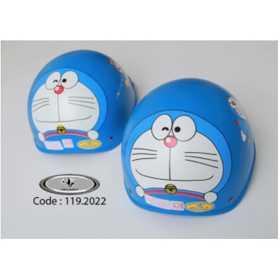 Nón bảo hiểm Doremon xanh nhám