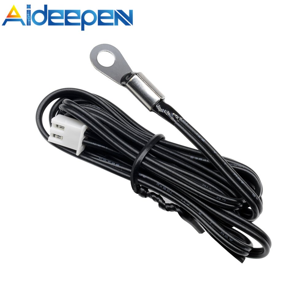 Dây cáp cảm biến nhiệt độ nhiệt điện trở AIDEEPEN NTC 10K 3950 1% lỗ cố định chống thấm nước 1m