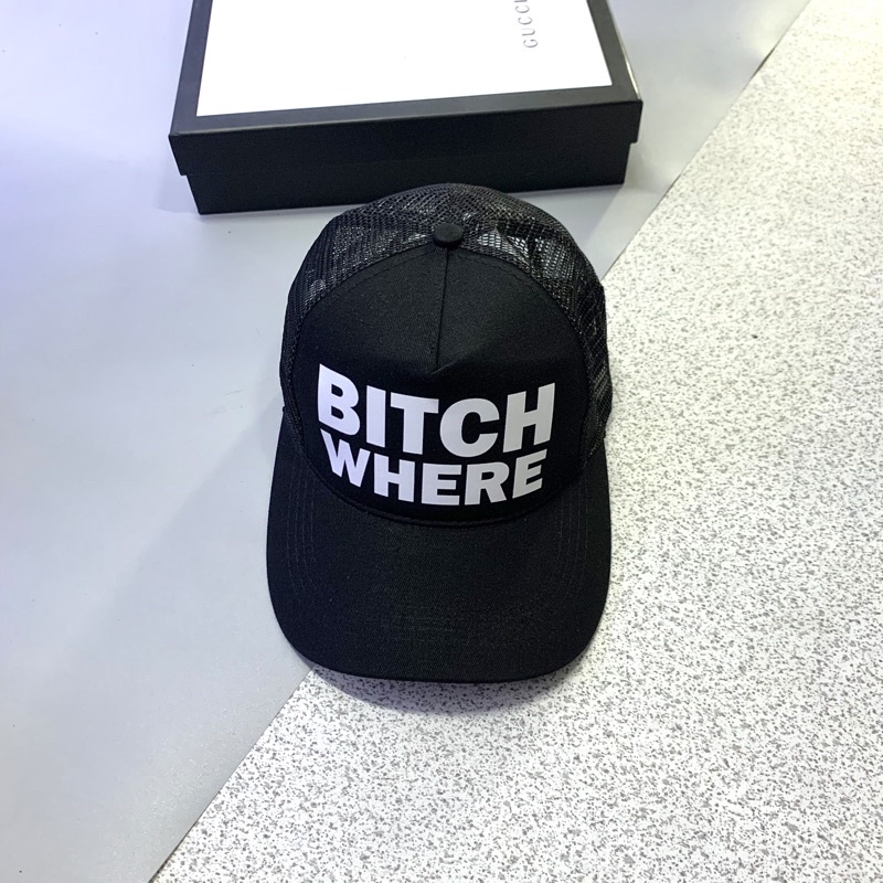 [Flash Sale] Mũ Nón Nam Bitch Where In Chữ Gáy Lưới