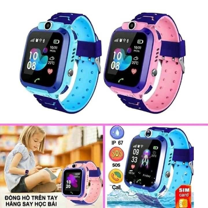 Đồng hồ thông minh định vị trẻ em không thấm nước Q12 Gắn điện thoại Đồng hồ thông minh Q12 với máy ảnh HD hình ảnh *FEEL