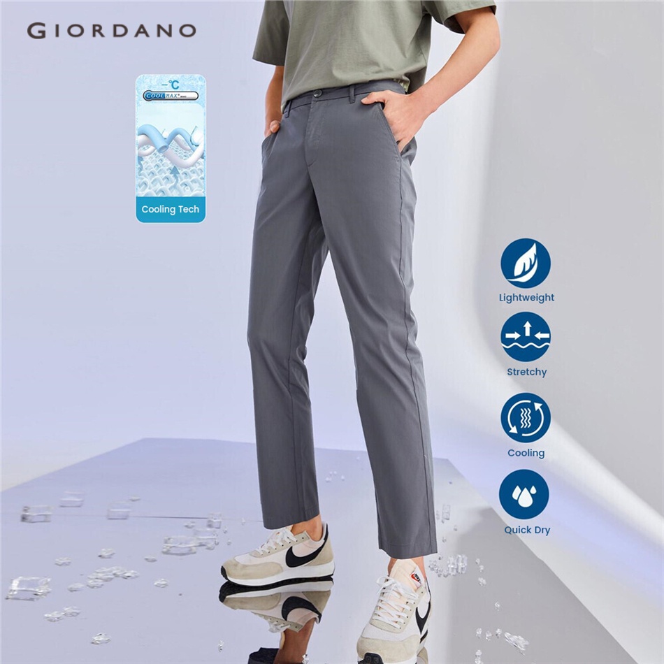 Quần Giordano 01122344 dài 9 tấc cạp vừa chất mát lạnh nhanh khô với công nghệ cao thời trang mùa hè dành cho nam