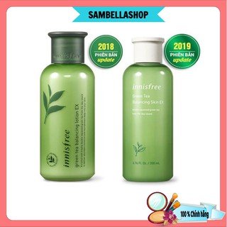[Auth- Mẫu mới ] Nước Hoa Hồng Trà Xanh Cho Da Hỗn Hợp Innisfree Green Tea Balancing Skin Ex. 200ml