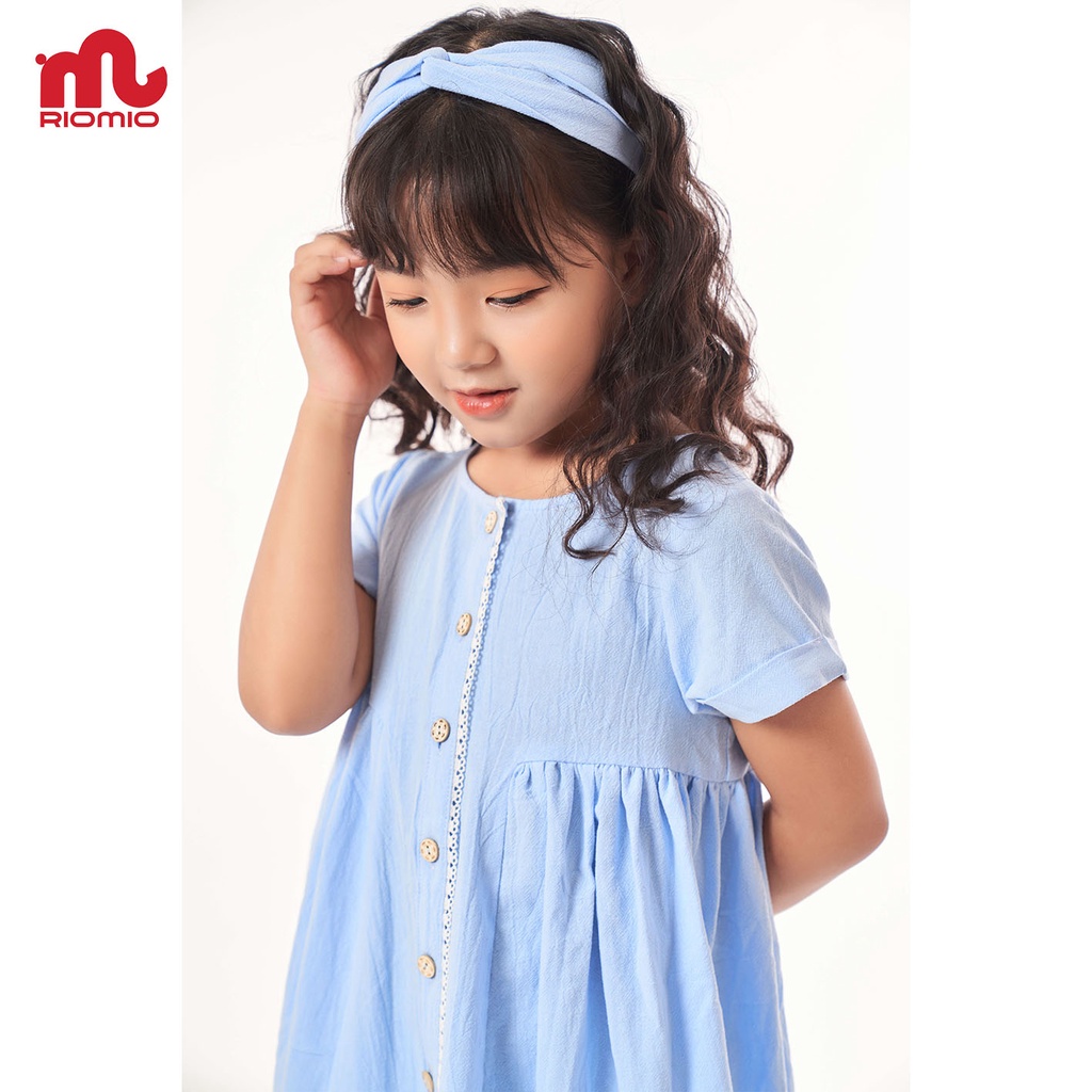 Váy bé gái 3-11 tuổi công chúa 𝐀𝐦𝐚𝐧𝐝𝐚 Riomio vải muji mềm mịn xếp ly dọc thân siêu xinh- RV106