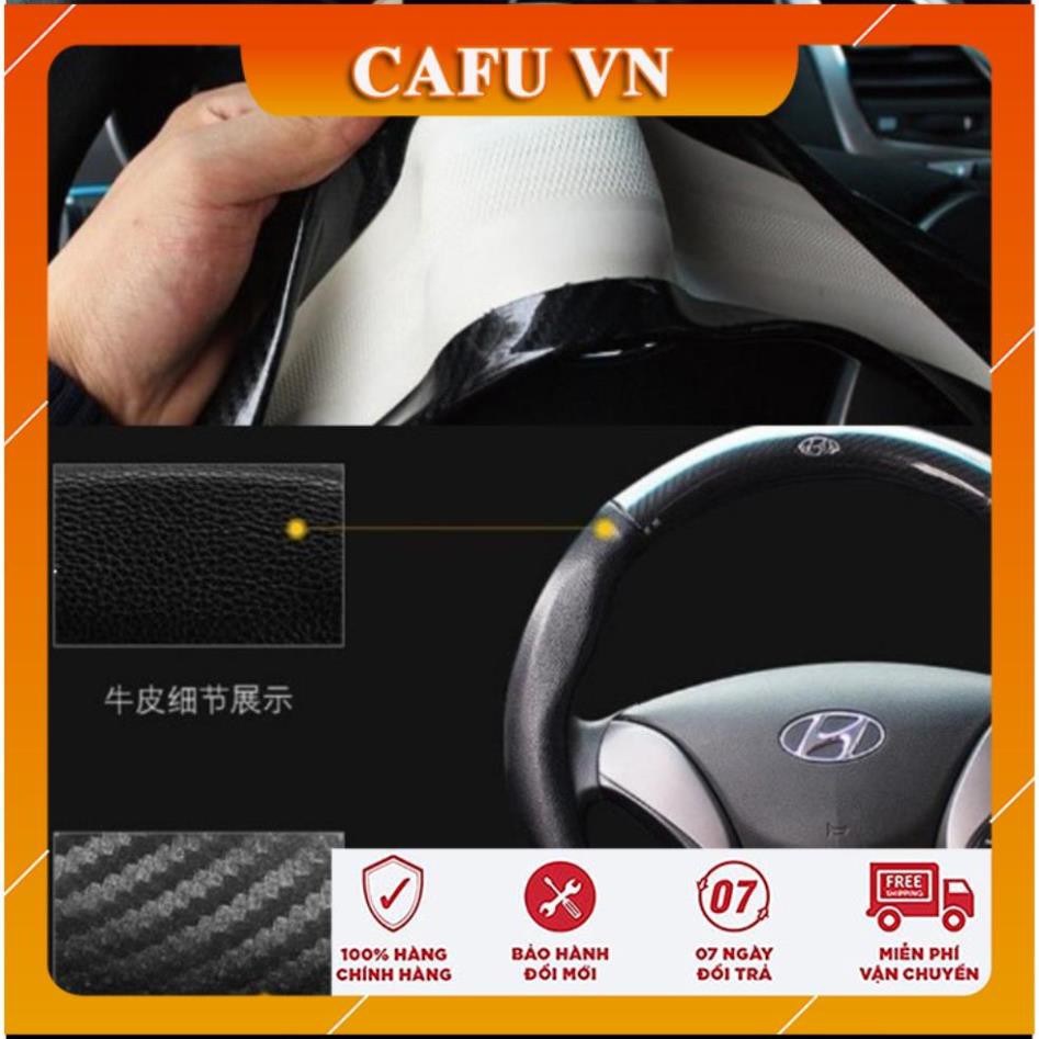 Bọc vô lăng Carbon vô lăng xe hơi chống trơn, chống trượt, logo full hãng xe - CAFU VN