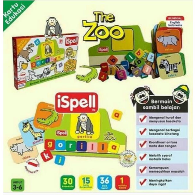 Bộ Trò Chơi Littlenan.edustore - Ispell The Zoo / Spelling