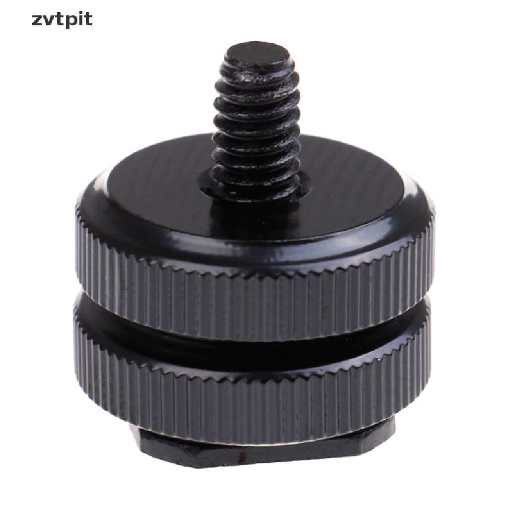 [ZVPT] 1/4 inch dual nut tripod mount screw to flash camera hot shoe adapter DSF