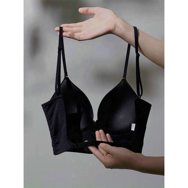 Áo lót nữ LENABRA, Áo ngực khoét lưng có gọng mút mỏng cup chéo siêu ôm nâng ngực