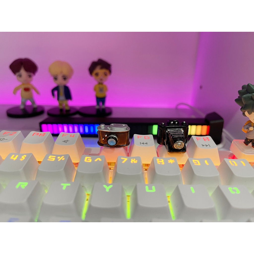 Keycap cổ điển trang trí bàn phím hình máy ảnh, loa cổ,...