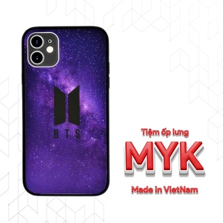 Ốp dt BTS black logo galaxy  BTS Band KPOP cho Iphone 5 6 7 8 Plus 11 12 Pro Max X Xr BTSPOD00033