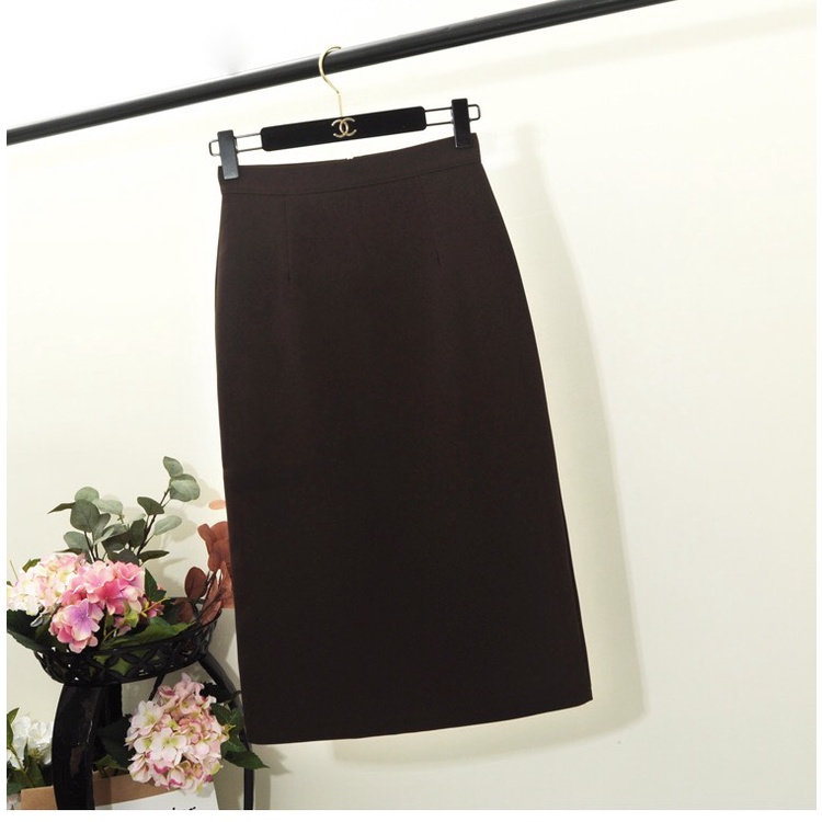 Chân váy công sở dáng dài bút chì xẻ sau vải tuyết mưa cao cấp màu đen be nâu phối sơ mi mặc đi làm văn phòng