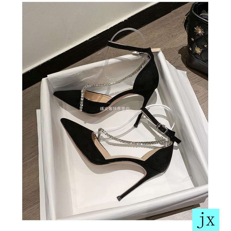 Giày cao gót màu đen thời trang mùa xuân dành cho nữ