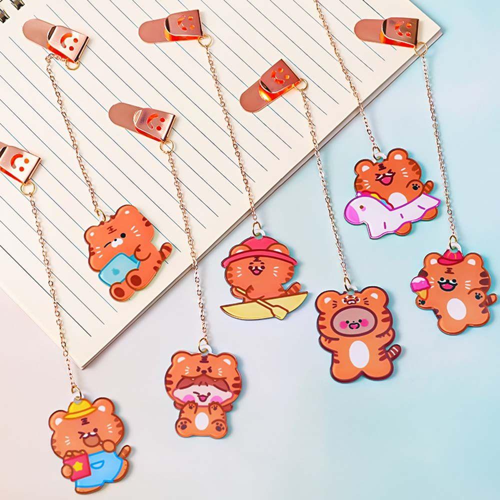 Kẹp Đánh Dấu Trang Sách Bằng Thép Không Gỉ Hình Hổ PEWANY Tiger Đáng Yêu