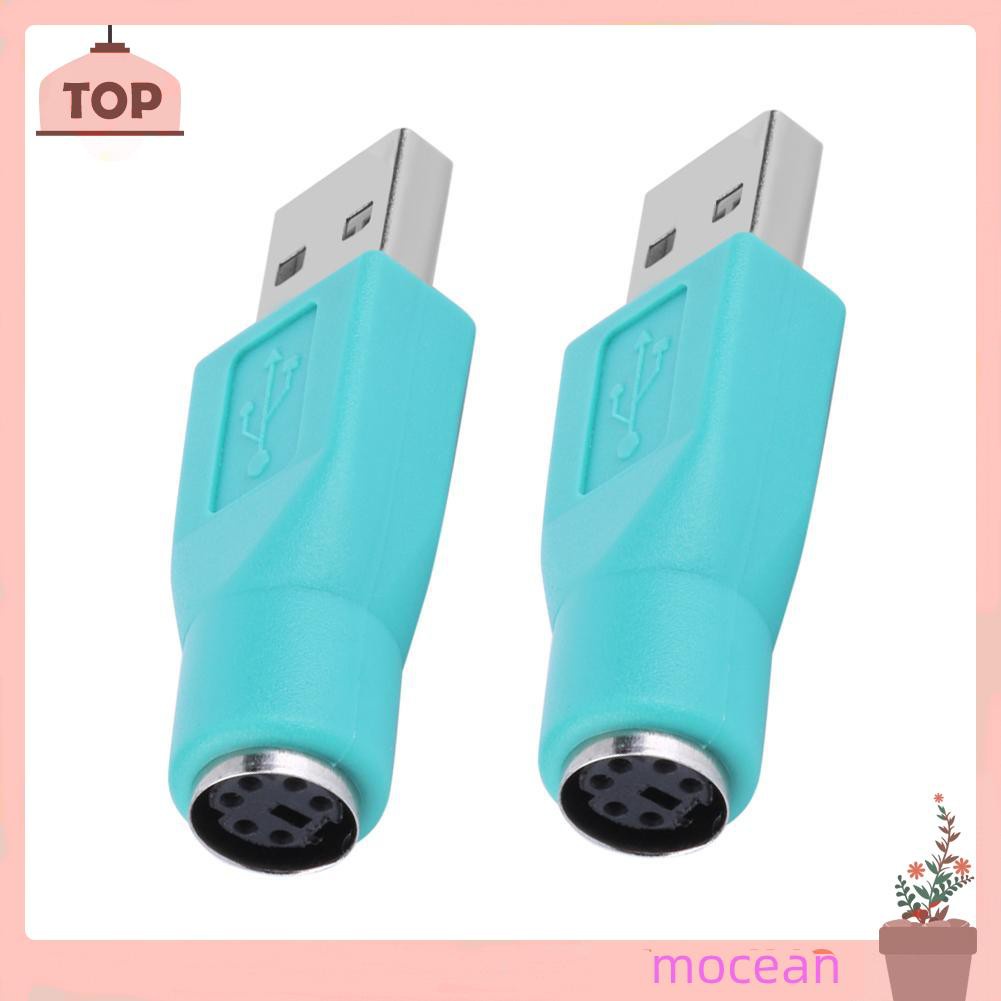 Set 2 Đầu Chuyển Đổi Từ Ps / 2 Female Sang Usb Male Cho Bàn Phím Chuột Và Chuột Máy Tính