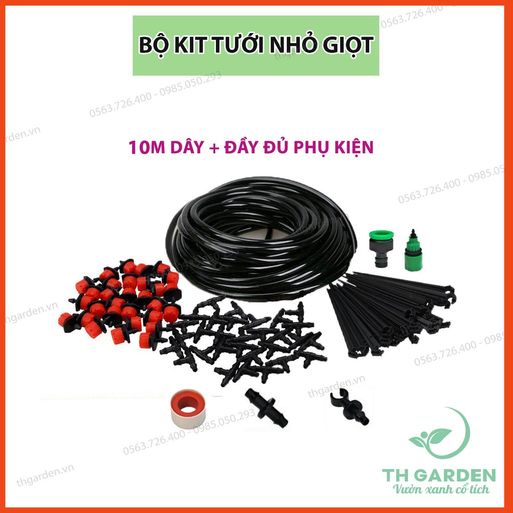 10m Hệ Thống Tưới Nước Nhỏ Giọt Tự Động Cao Cấp TH155 - Giảm tới 70% lượng nước tưới - Tiết Kiệm Tới 95% Thời Gian Tưới