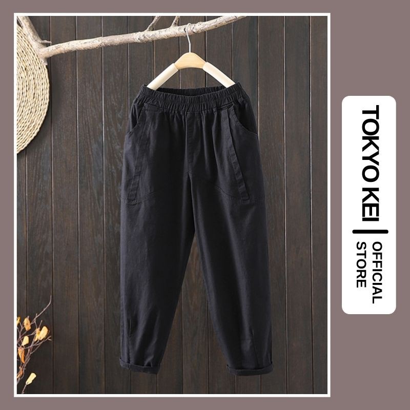 Quần Baggy Đũi TOKYO KEI 💖FREESHIP💖 Quần Baggy Dáng Rộng Màu Nâu Đen, Be Size S M L TQH70 | BigBuy360 - bigbuy360.vn