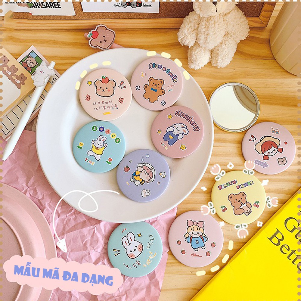 [ Có Hỏa tốc ] Gương mini -gương cầm tay văn phòng phẩm handmade thời trang Hàn Quốc vintage