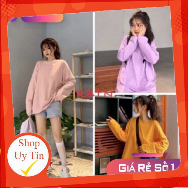 Long Basic Tee - Áo Thun Trơn Tay Dài Phong Cách Hàn Quốc Form Rộng -Hàng nhập khẩu