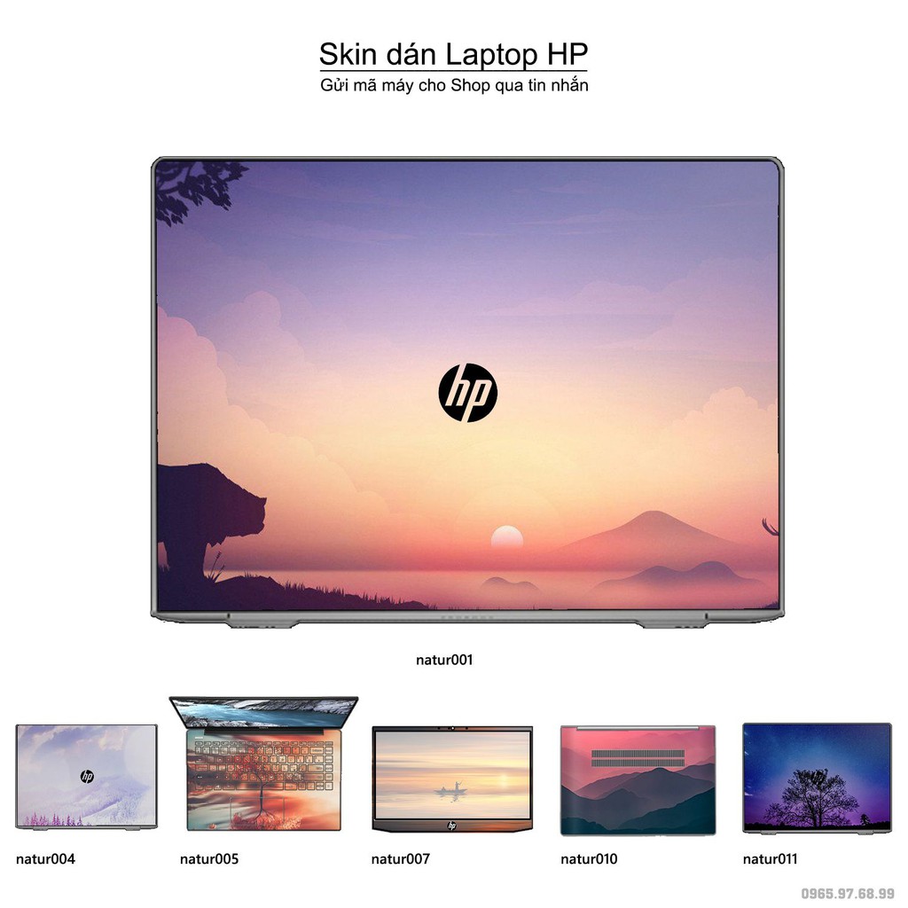 Skin dán Laptop HP in hình thiên nhiên (inbox mã máy cho Shop)