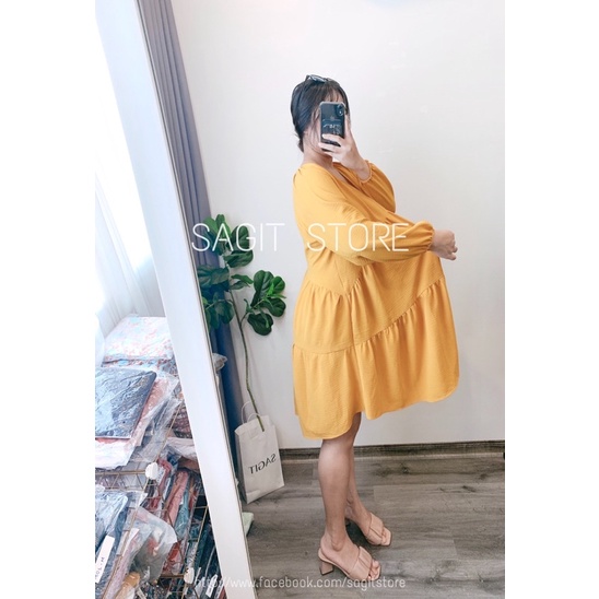 VÁY ĐẦM SUÔNG XOÈ TẦNG CHẤT ĐŨI NHĂN có bigsize bầu bí sz 50-70kg | BigBuy360 - bigbuy360.vn
