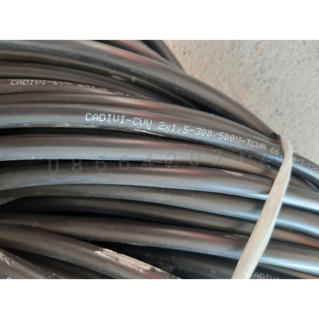 Cáp điện Cadivi CVV 2x2.5 300/500V