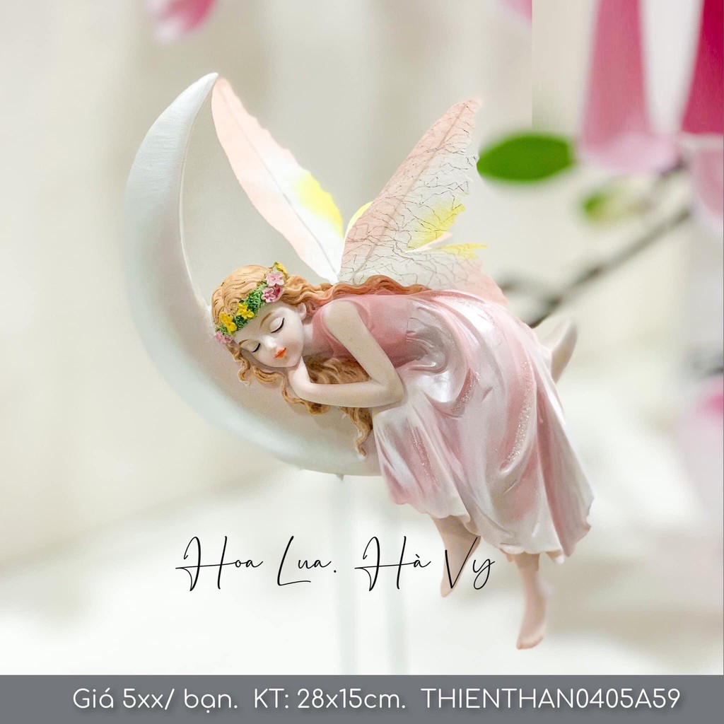 Tượng Thiên Thần Mặt Trăng - Tượng Cô Tiên Decor Trang Trí