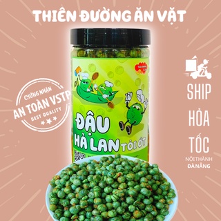 Đậu Hà Lan tỏi ớt sấy giòn 450g đồ ăn vặt ngon