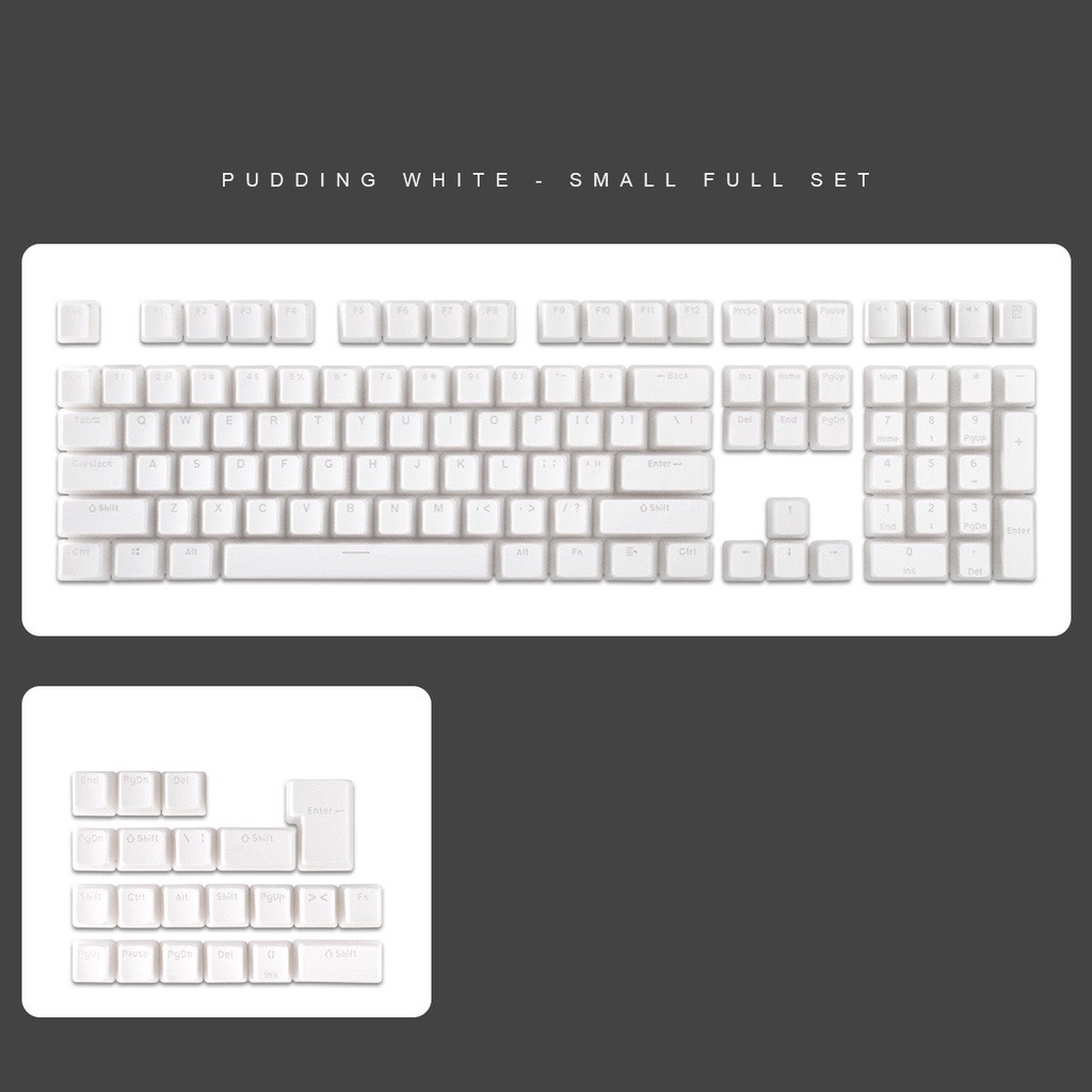Keycaps PBT Profile OEM Readson Pudding 125 phím dành cho phím cơ