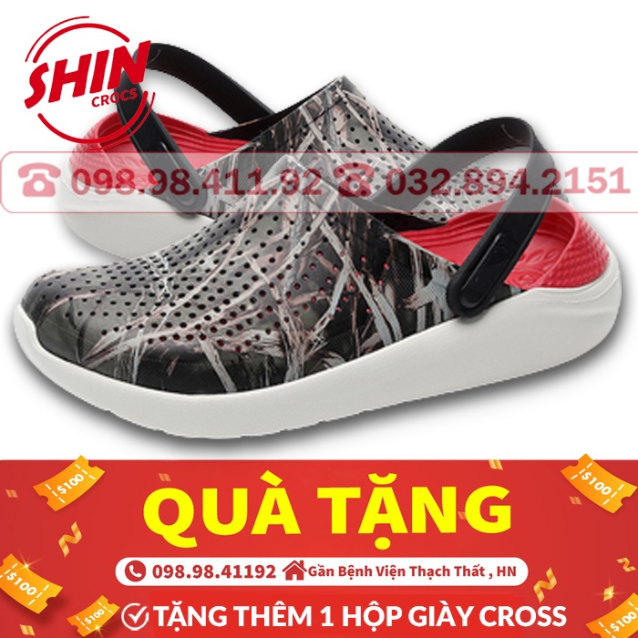 dép cross💖FREESHIP💖dép cross quai ngang họa tiết ràn ri lót hồng SHINCR8001 tặng thêm 12 sticker cross | BigBuy360 - bigbuy360.vn