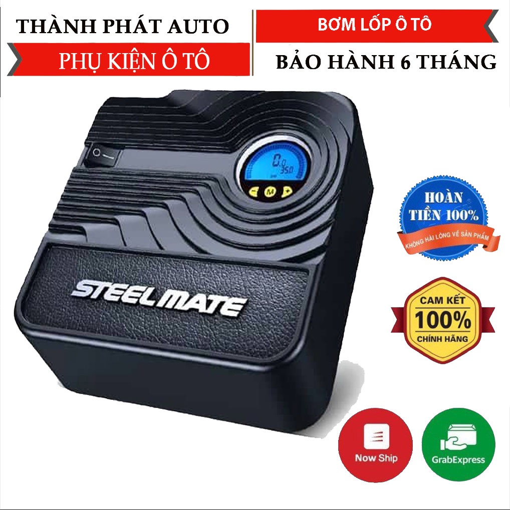 Bơm Lốp Ô Tô STEELMATE P05 Bảo Hành 12 Tháng – Bơm Xe Ô Tô, Xe Máy Thông Minh Cảm Biến Hơi Tự Ngắt