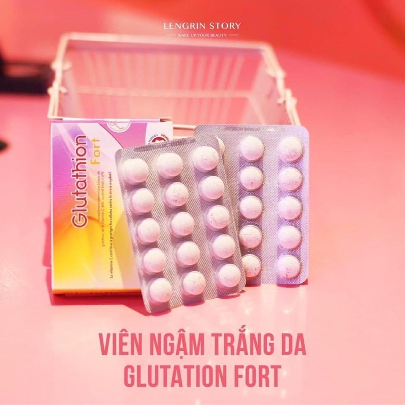 Viên ngậm trắng da Glutathion Fort