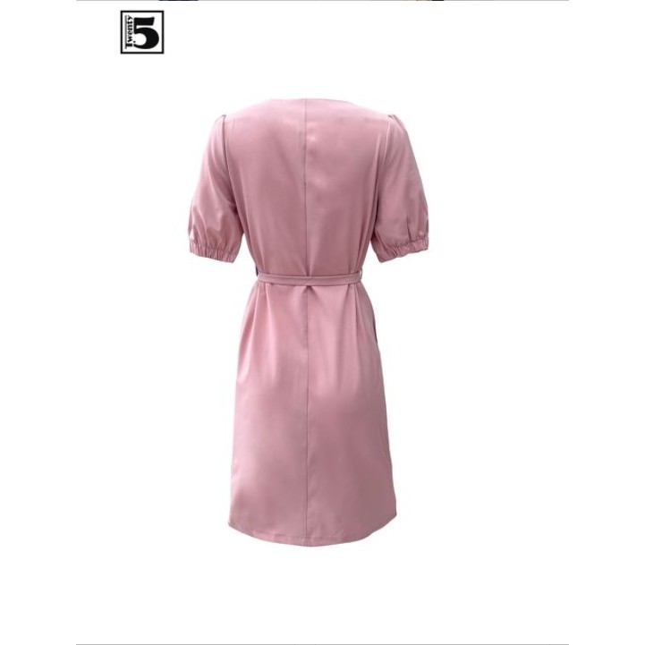 Đầm sơ mi cổ vuông thắt dây eo Twentyfive N2118