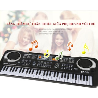 Bộ đàn Piano 61 phím cho trẻ em kèm micro