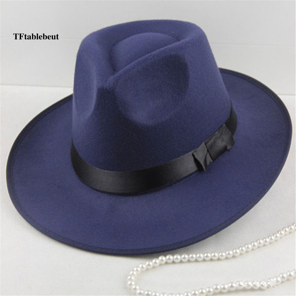 Mũ Fedora Panama Vành Rộng Chống Nắng Phong Cách Vintage Thời Trang Mùa Thu Cho Nam Và Nữ