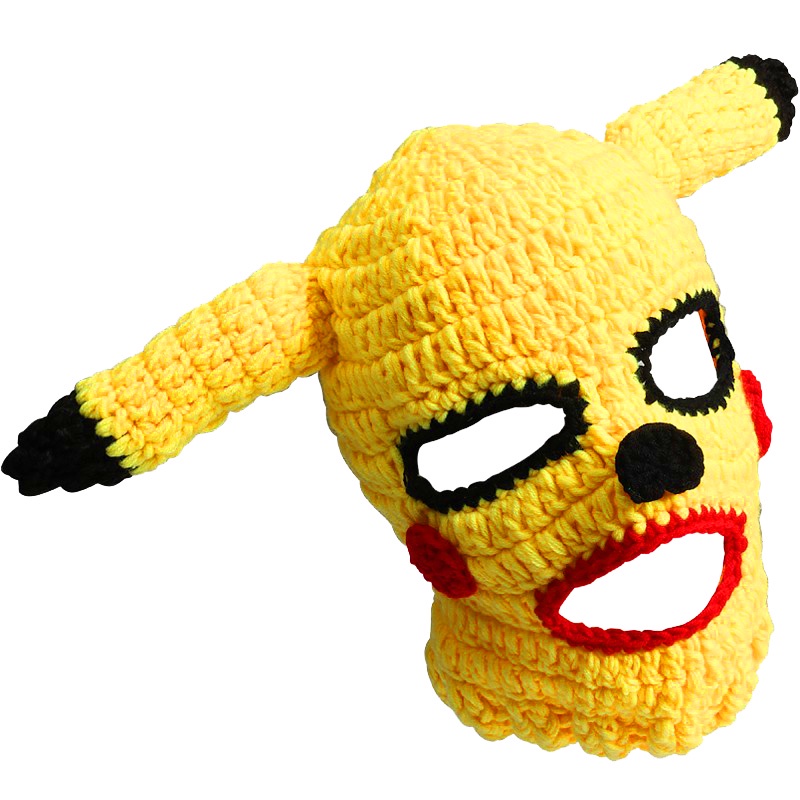 Mũ len trùm kín mặt hình pikachu vui nhộn