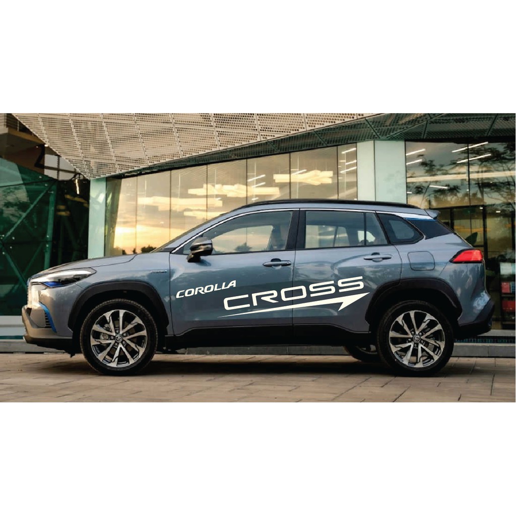 Tem xe Toyota Cross dán 2 bên sườn - tem xe ô tô giá rẻ