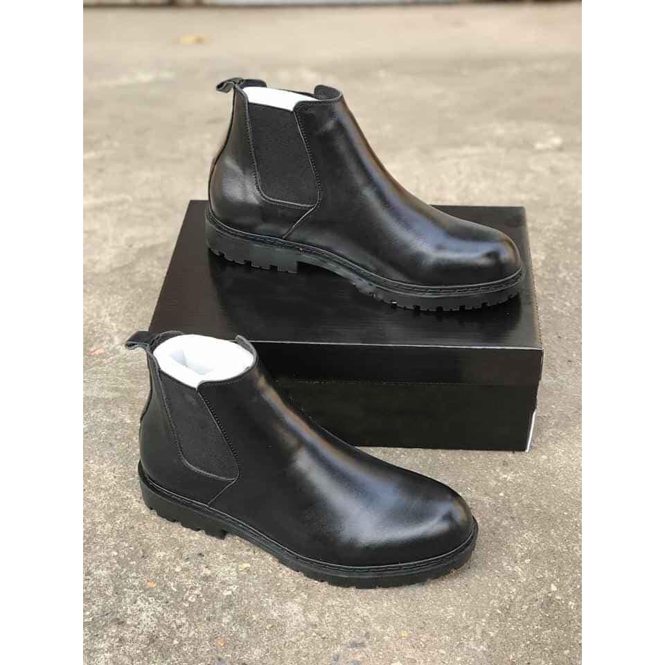 [Mẫu hot] Giày da nam chelsea boots mẫu hot nhất thị trường, da bò thật 100%