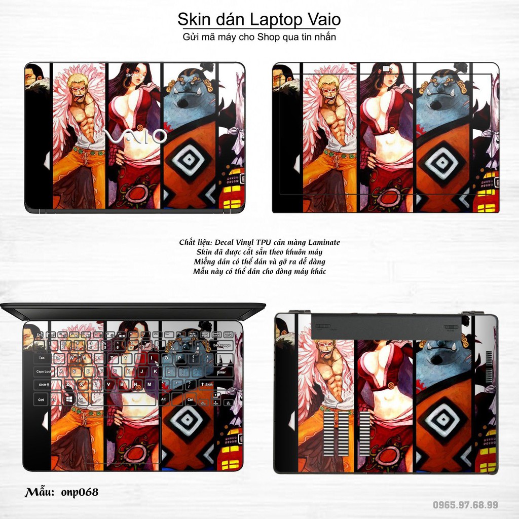 Skin dán Laptop Sony Vaio in hình One Piece _nhiều mẫu 4 (inbox mã máy cho Shop)