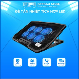 Đế tản nhiệt laptop máy tính 6 quạt và 3 quạt gió cực mạnh cao cấp có tích hợp led cho máy tính từ 12 inck đến 17 inck