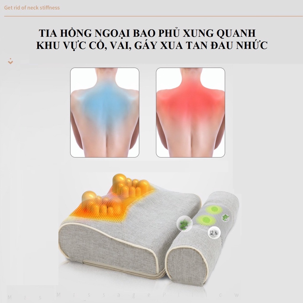 Gối massage hồng ngoại đa năng, massage toàn thân MAZ5, máy massage lưng, cổ, vai, gáy - BH 12 tháng