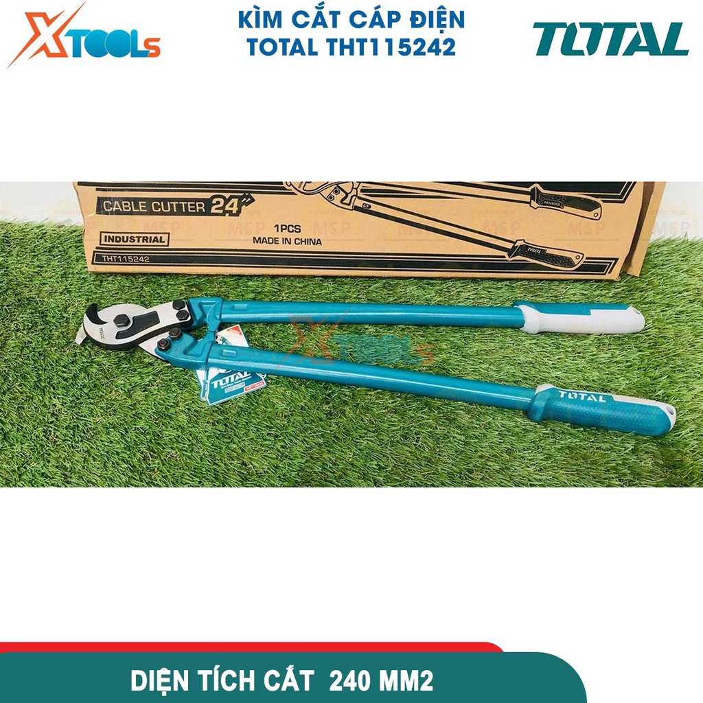 Kìm cắt cáp điện TOTAL THT115242 24 inch, kềm cắt cáp chất liệu thép Cr-Mo cắt được nhôm, đồng [CHÍNH HÃNG][XTOOLS]