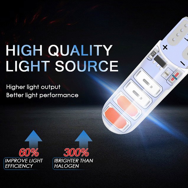 1 Bóng Đèn LED T10 Hai Màu T10 194 W5W 5630 8SMD T10 Siêu Sáng Chống Thấm Nước Cho Xe Hơi