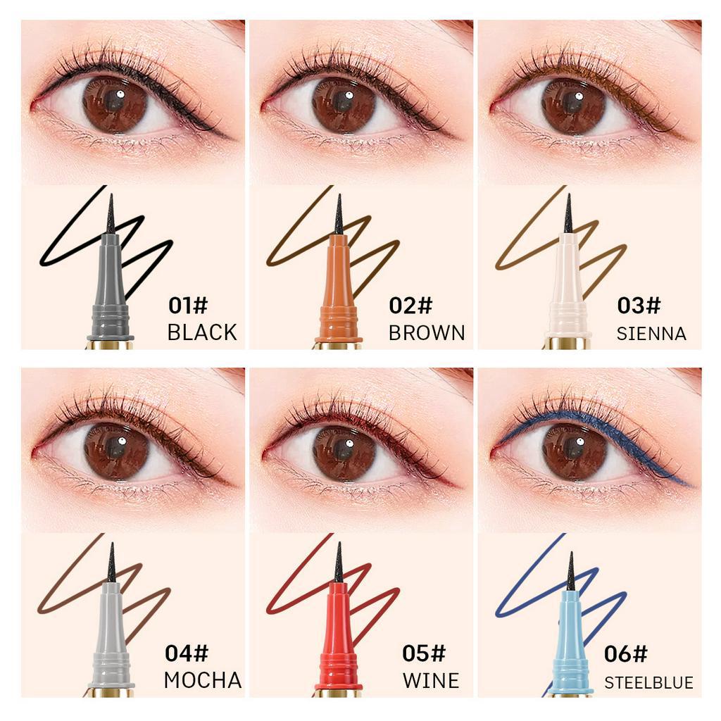 Bút kẻ mắt nước 6 màu tùy chọn chống thấm nước lâu trôi