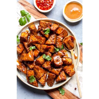 Tempeh đậu gà 500gr ( Chickpeas tempeh) (nướng nhẹ, hút chân không trước khi gửi đi cho khách đặt giao thường)