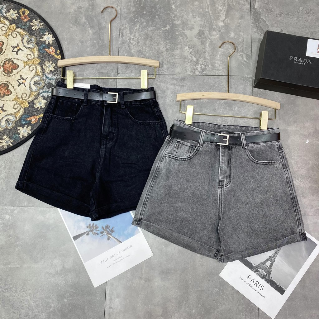 Quần sooc jeans TRƠN 2 màu (kèm ảnh thật,video) quần bò nữ, quần sooc nữ