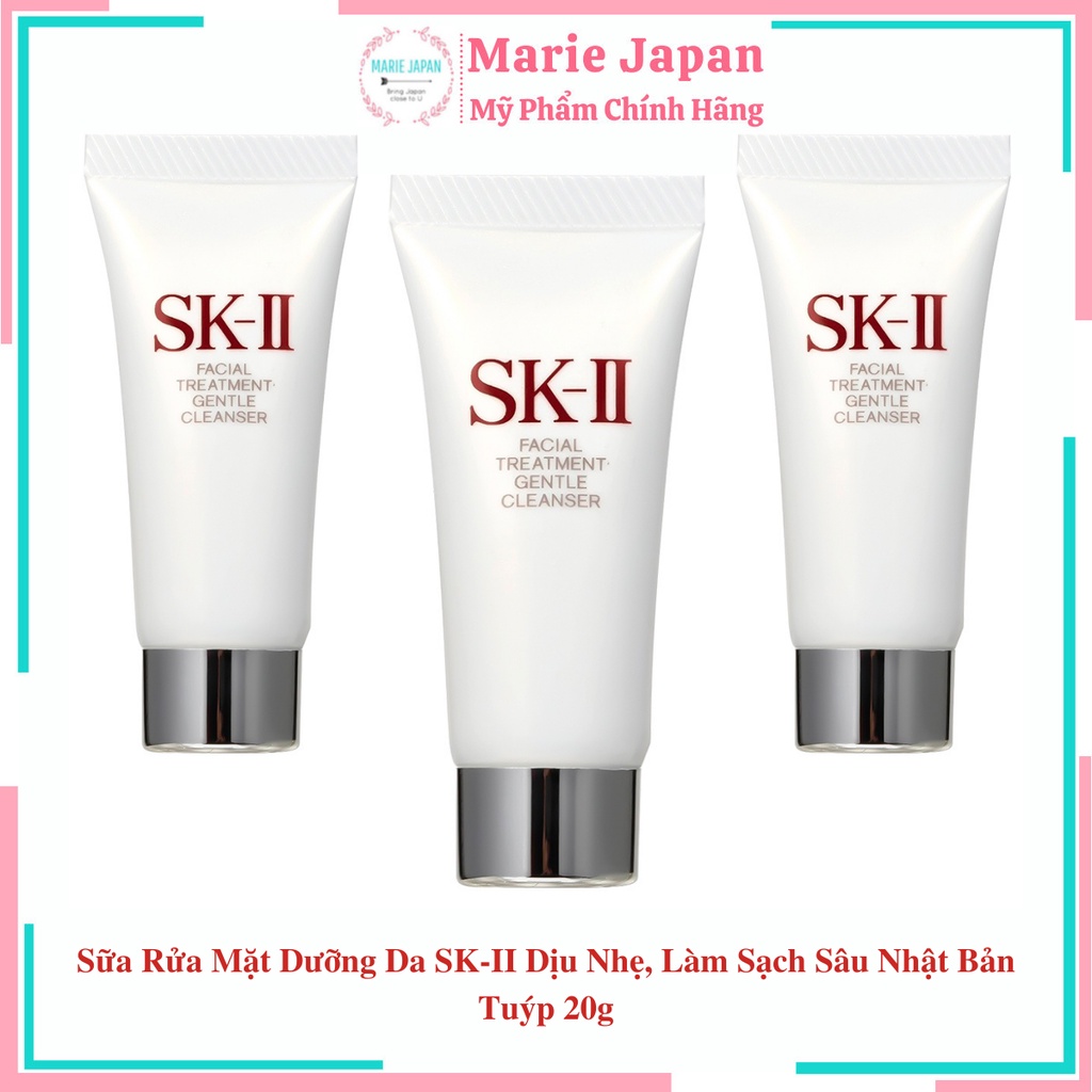 Sữa Rửa Mặt Dưỡng Da SKII Gentle Dịu Nhẹ, Làm Sạch Sâu Nhật Bản -Tuýp 20g