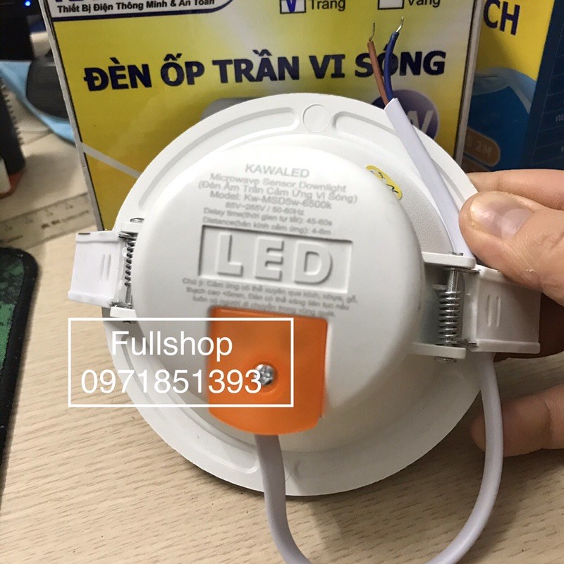 Đèn LED âm trần cảm ứng vi sóng 5W Kawasan MsD5W