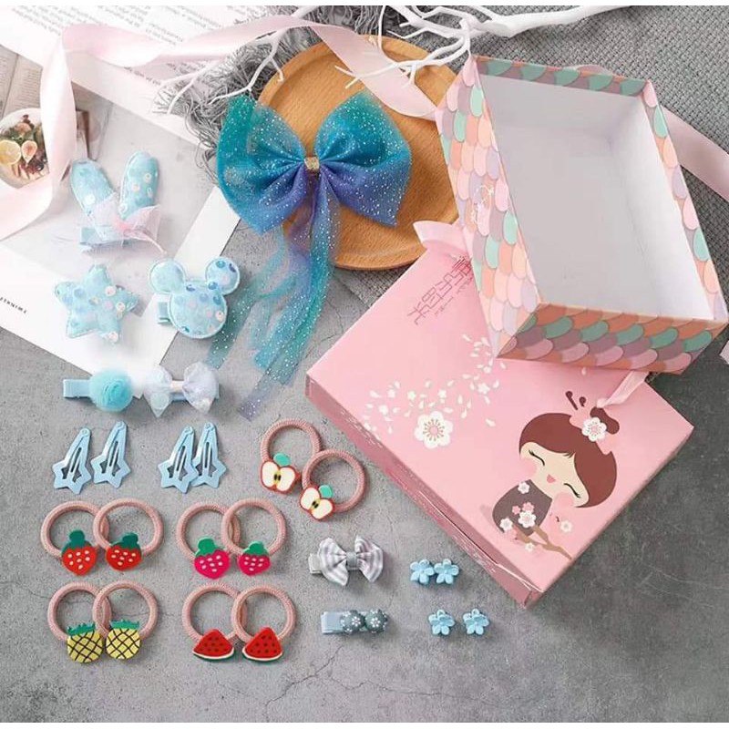 Sét 26 món cột tóc có kẹp cho bé,,,