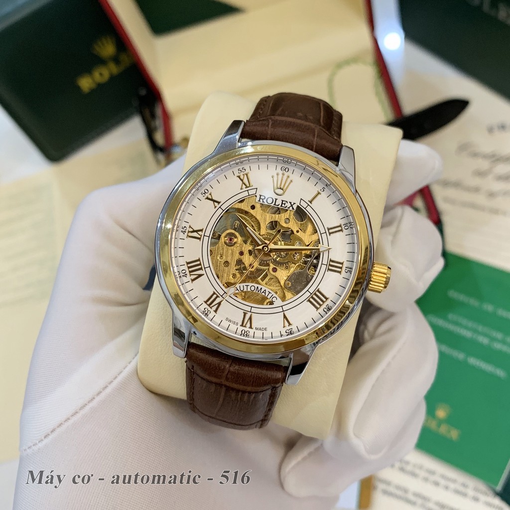 [Máy cơ-automatic] Đồng hồ nam Ro máy cơ - mặt 42 mm hàng cao cấp Ro_collections - bảo hành 12th ngochangshop