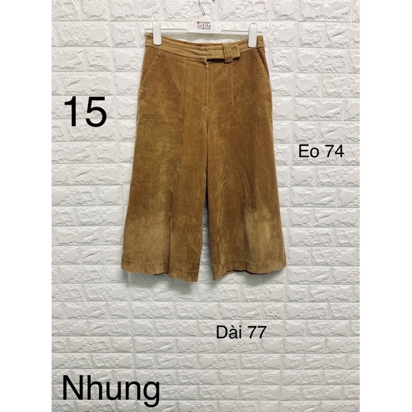 Quần ống rộng dáng ngắn thu đông